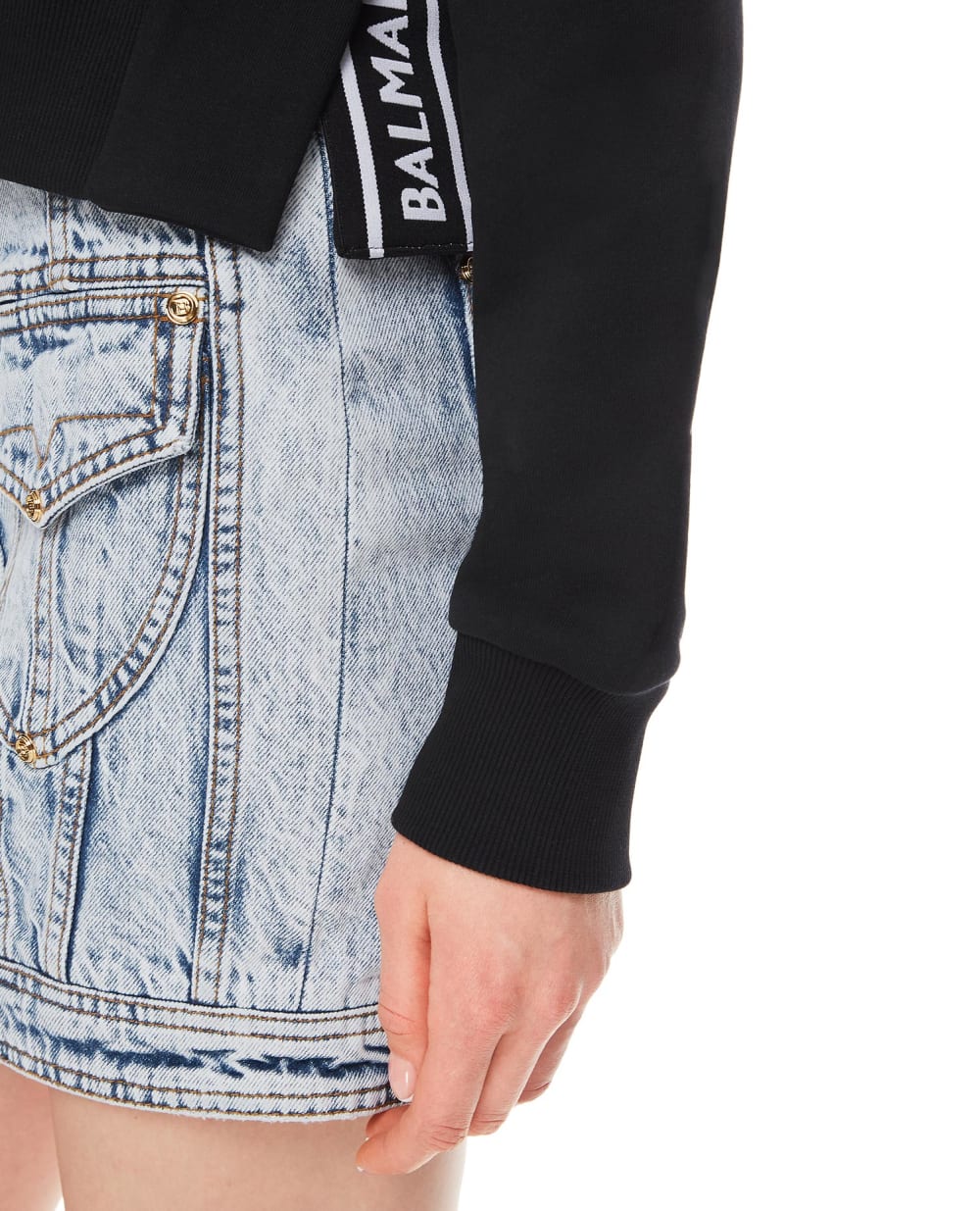 Худи Balmain VF13792B015, черный цвет • Купить в интернет-магазине Kameron