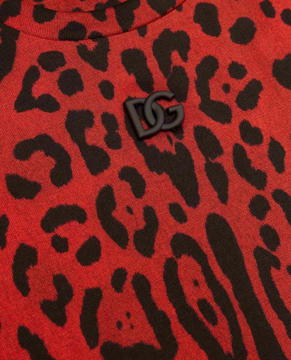 Футболка Dolce&Gabbana Kids L4JTDM-G7BTG-B, красный цвет • Купить в интернет-магазине Kameron