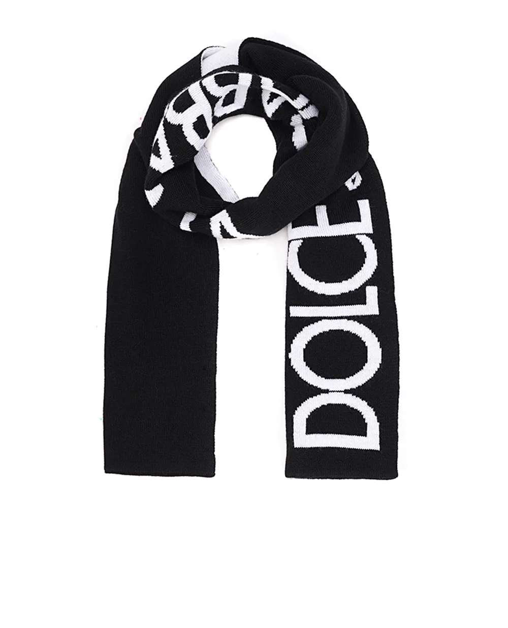 Детский шарф Dolce&Gabbana Kids LBKAD5-JCVM6, черный цвет • Купить в интернет-магазине Kameron