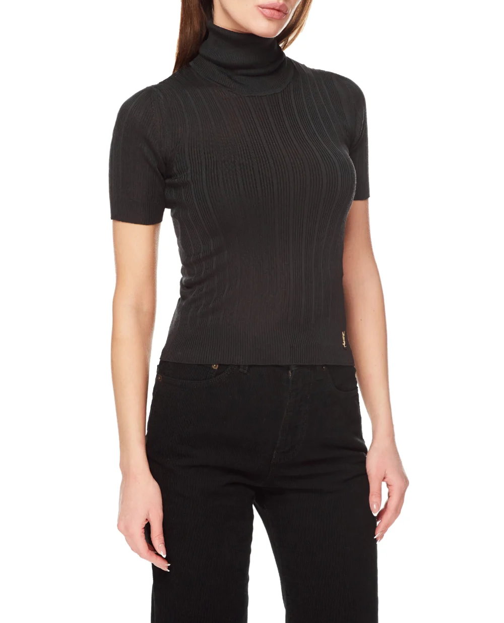 Шелковый топ Cassandre Saint Laurent 705377-Y75PY, черный цвет • Купить в интернет-магазине Kameron