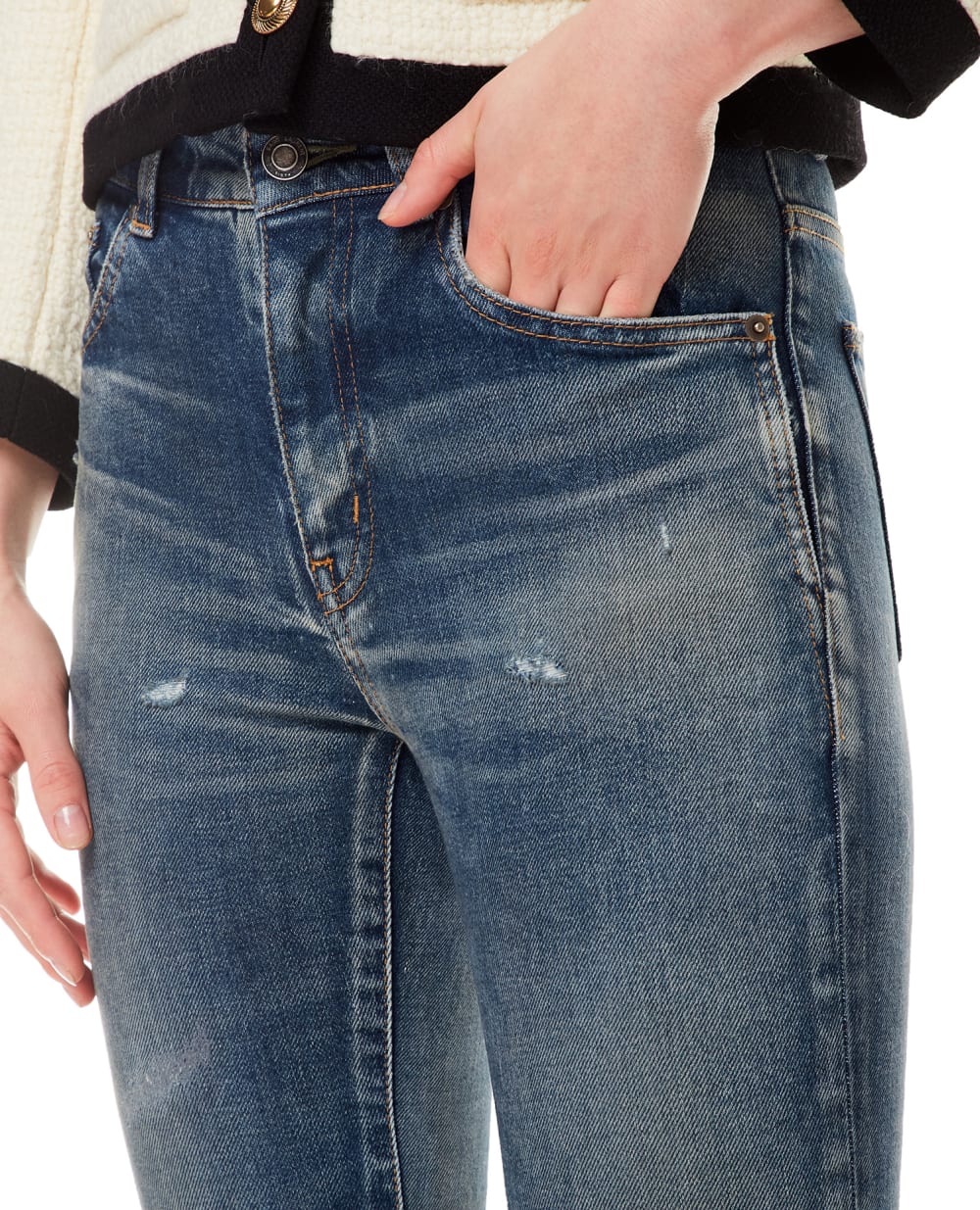 Джинсы Saint Laurent 614450-Y507G, синий цвет • Купить в интернет-магазине Kameron