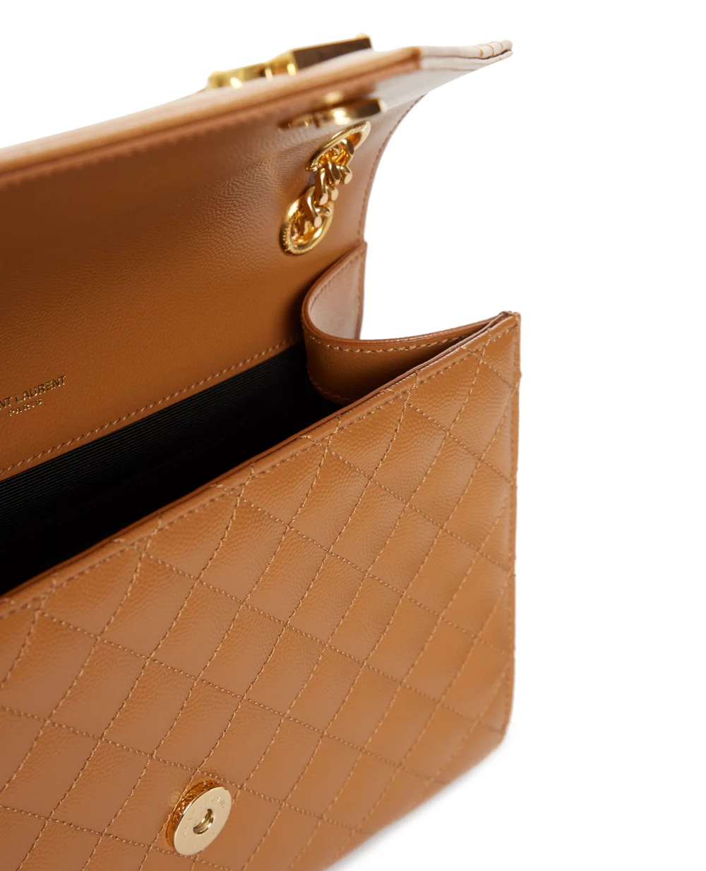 Кожаная сумка Envelope Medium Saint Laurent 600185-BOW91-, коричневый цвет • Купить в интернет-магазине Kameron