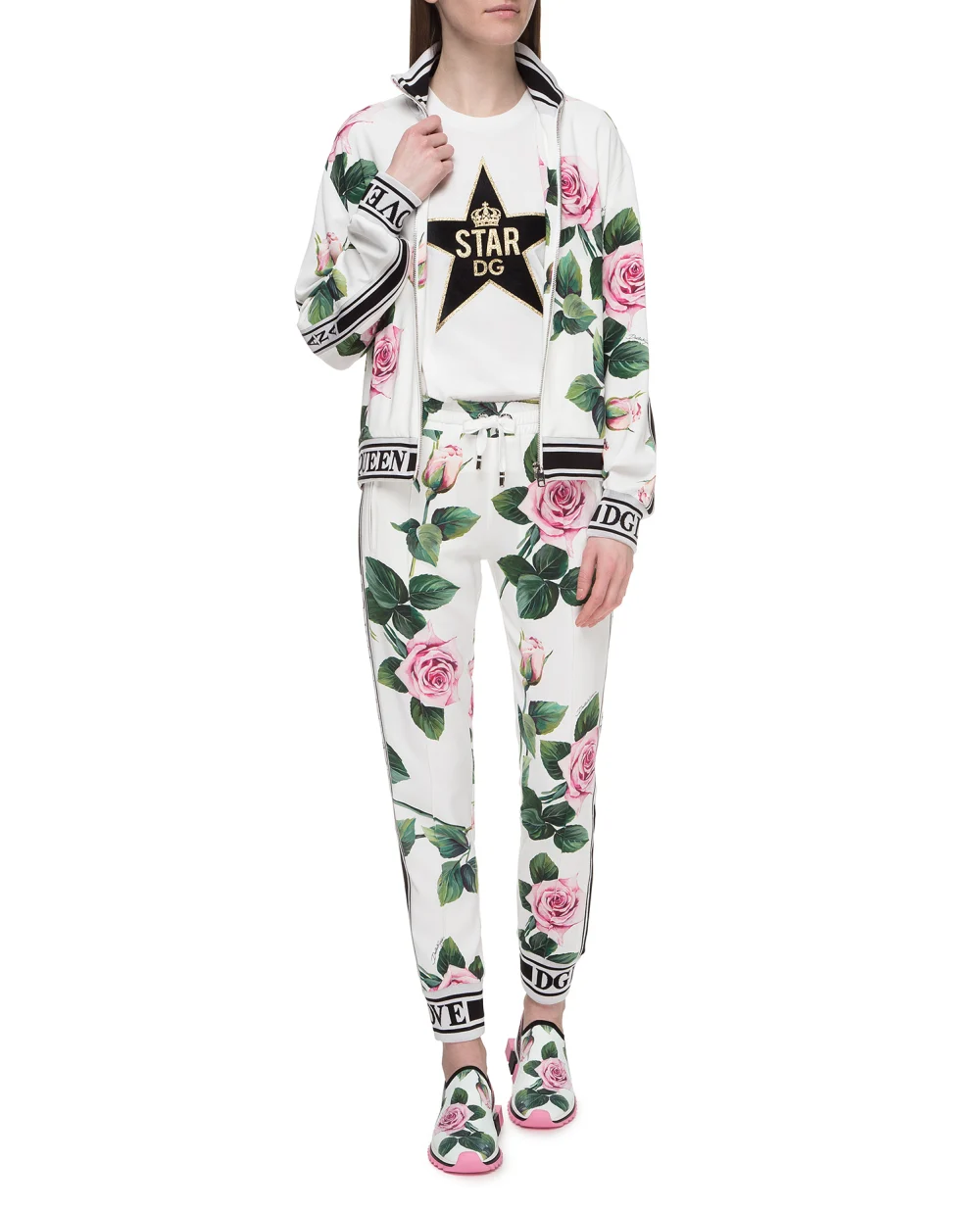 Спортивные брюки Dolce&Gabbana FTA1DT-FSRMB, белый цвет • Купить в интернет-магазине Kameron