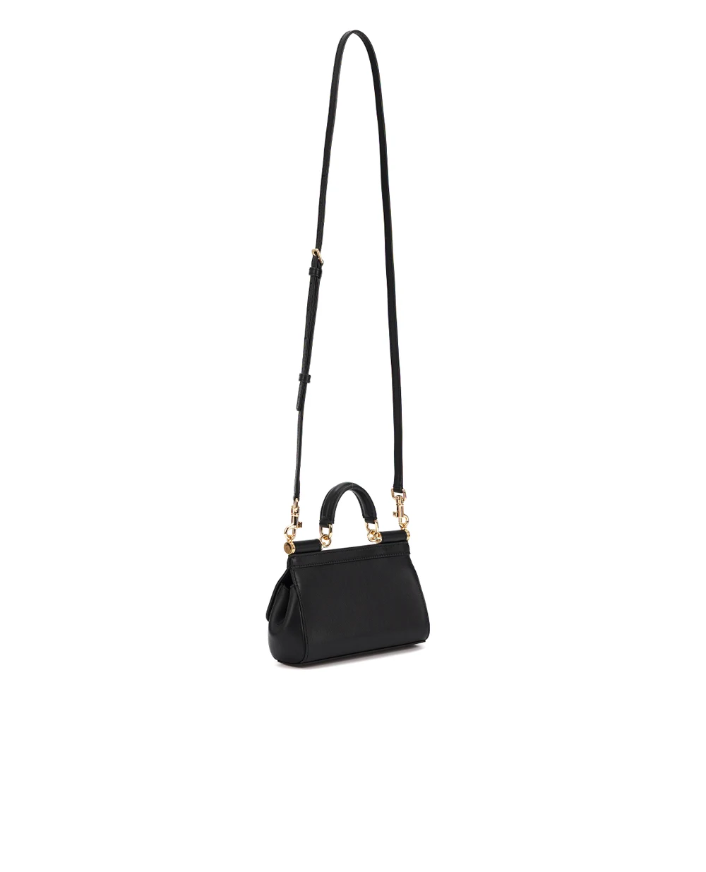 Шкіряна сумка Sicily Small Dolce&Gabbana BB7116-AN767, чорний колір • Купити в інтернет-магазині Kameron