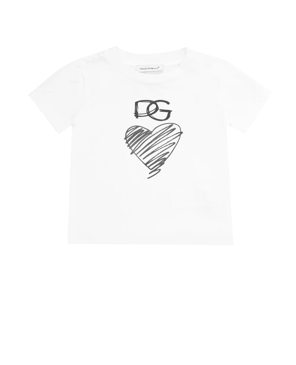 Футболка Dolce&Gabbana Kids L2JTAZ-G7XEB, белый цвет • Купить в интернет-магазине Kameron