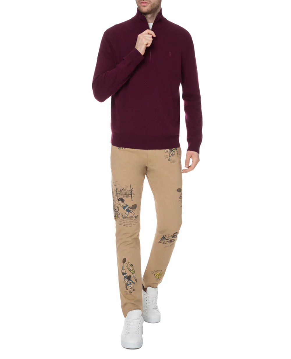 Шерстяной джемпер Polo Ralph Lauren 723053009, бордовый цвет • Купить в интернет-магазине Kameron