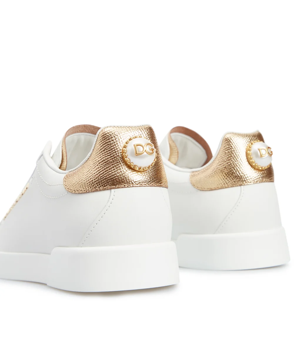 Кеды Portofino из кожи Dolce&Gabbana CK1602-AN298, белый цвет • Купить в интернет-магазине Kameron