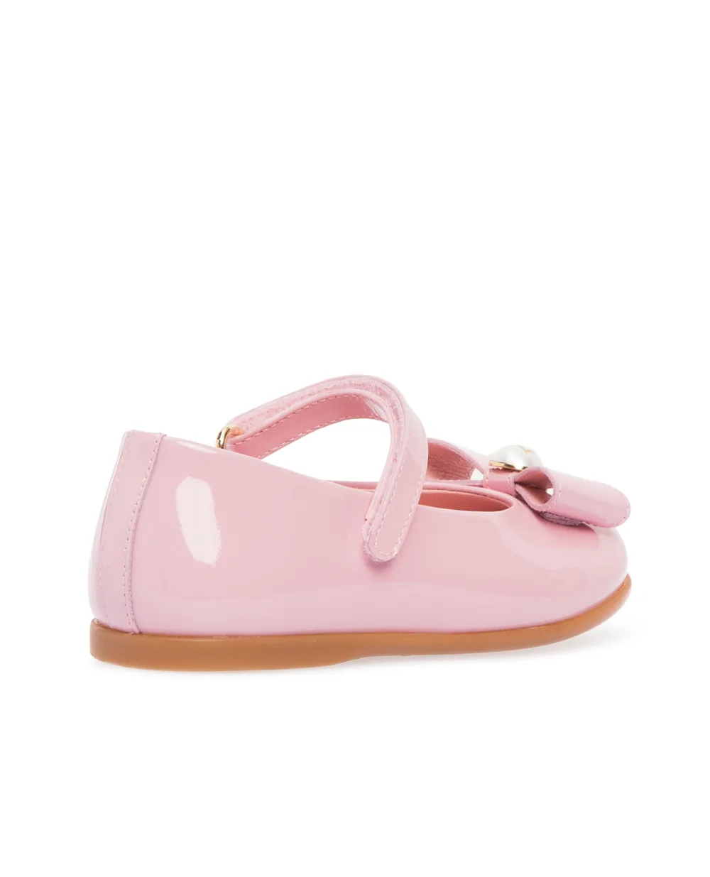 Детские лаковые балетки Dolce&Gabbana Kids D20068-A1328, розовый цвет • Купить в интернет-магазине Kameron