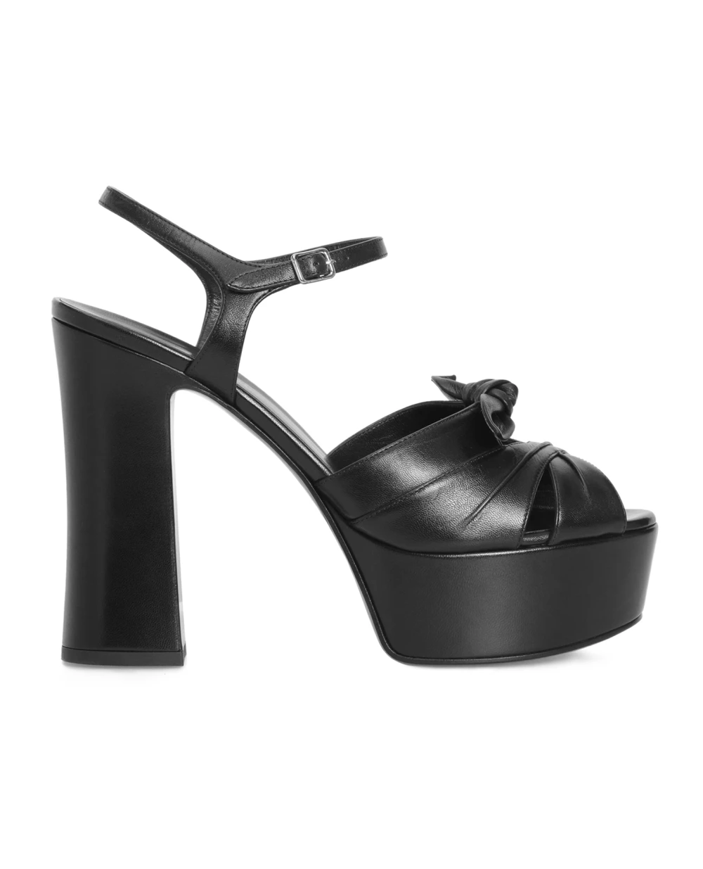 Кожаные босоножки Candy Saint Laurent 384977-AKP00-, черный цвет • Купить в интернет-магазине Kameron