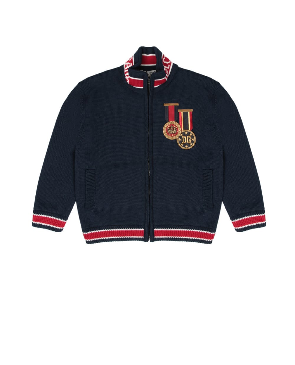 Кардиган Dolce&Gabbana Kids L4KW86-JAVXE-B, синий цвет • Купить в интернет-магазине Kameron