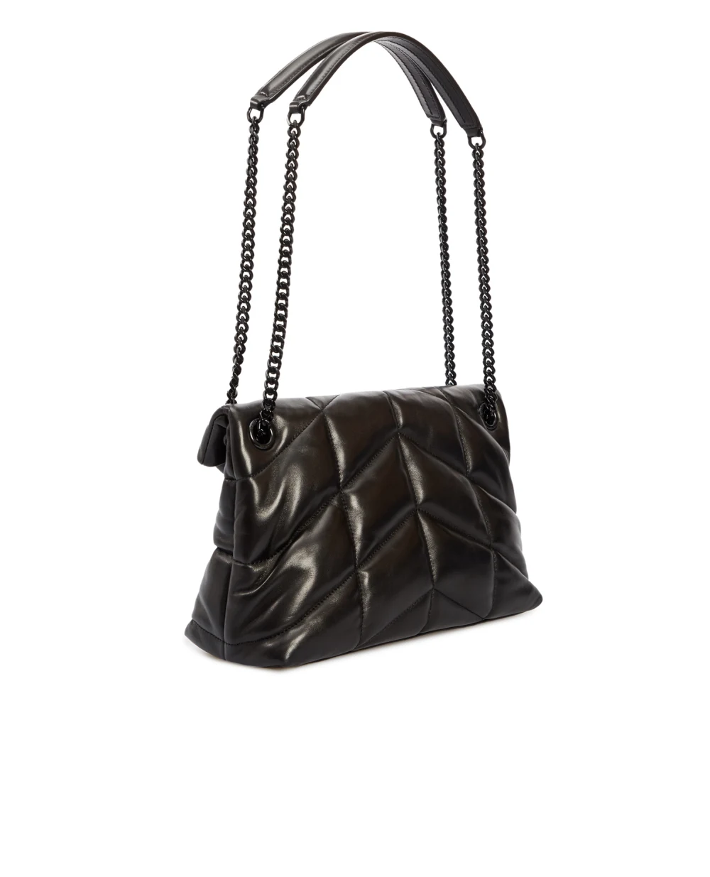 Кожаная сумка Loulou Puffe Saint Laurent 577476-1EL08, черный цвет • Купить в интернет-магазине Kameron