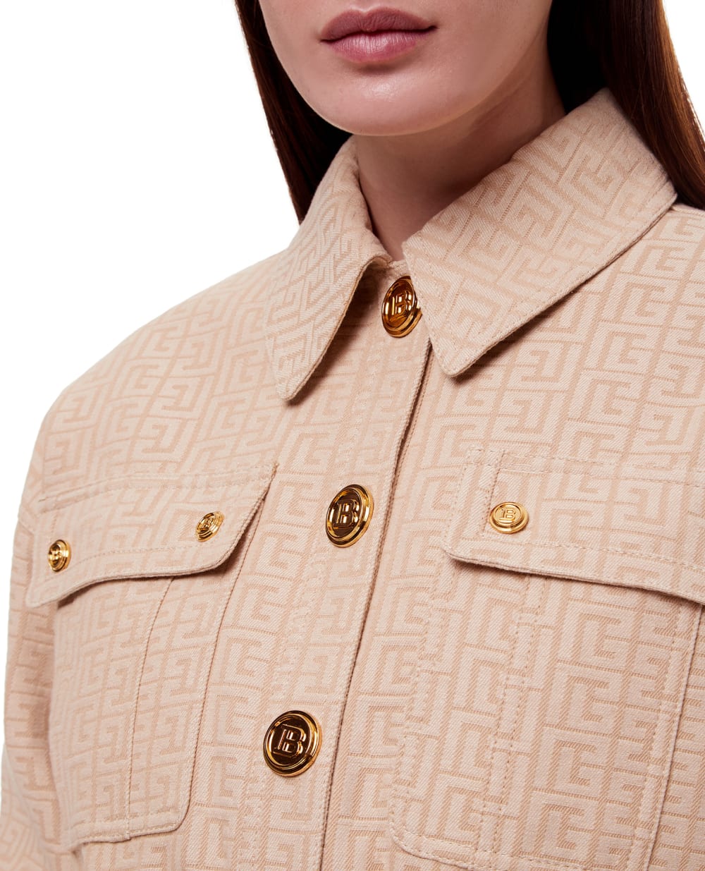 Куртка Balmain XF1TE097CB65, бежевый цвет • Купить в интернет-магазине Kameron