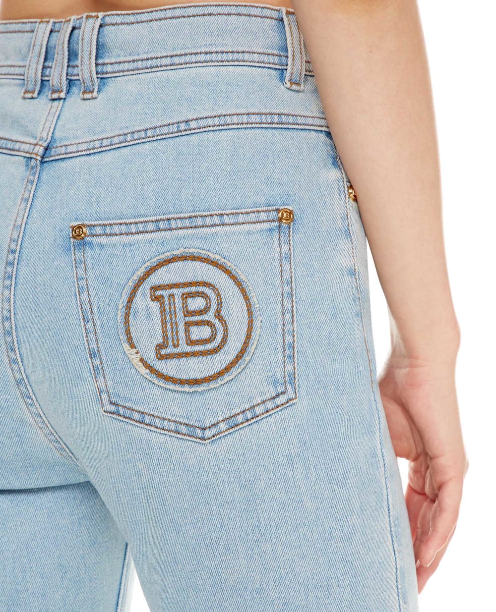 Джинсы Balmain WF1MF000D138, голубой цвет • Купить в интернет-магазине Kameron