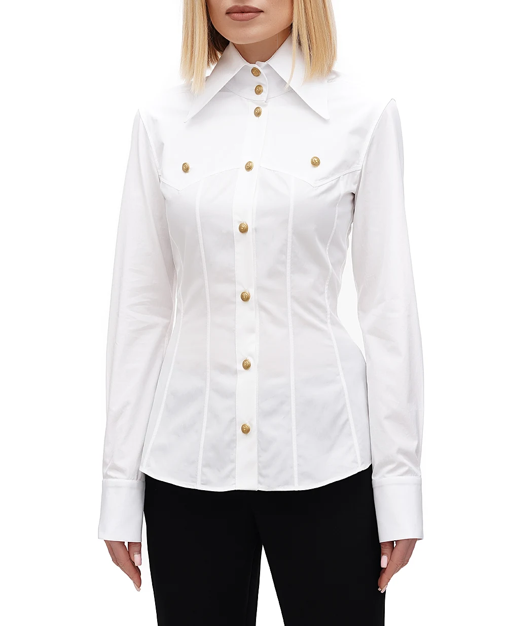 Блуза Balmain CF1HS315CE48, белый цвет • Купить в интернет-магазине Kameron