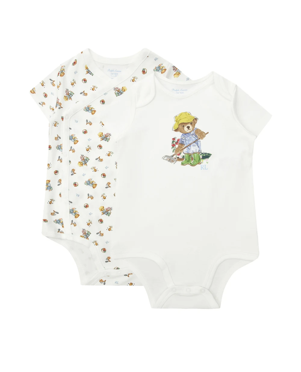 Детское боди Polo Bear (2 шт) Polo Ralph Lauren Kids 320900369001, белый цвет • Купить в интернет-магазине Kameron
