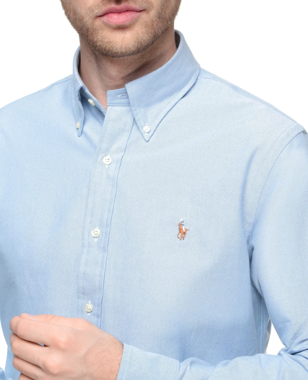 Рубашка Polo Ralph Lauren 712722224001, голубой цвет • Купить в интернет-магазине Kameron