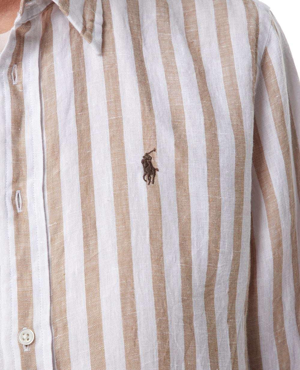Льняная рубашка Polo Ralph Lauren 211910644003, белый цвет • Купить в интернет-магазине Kameron