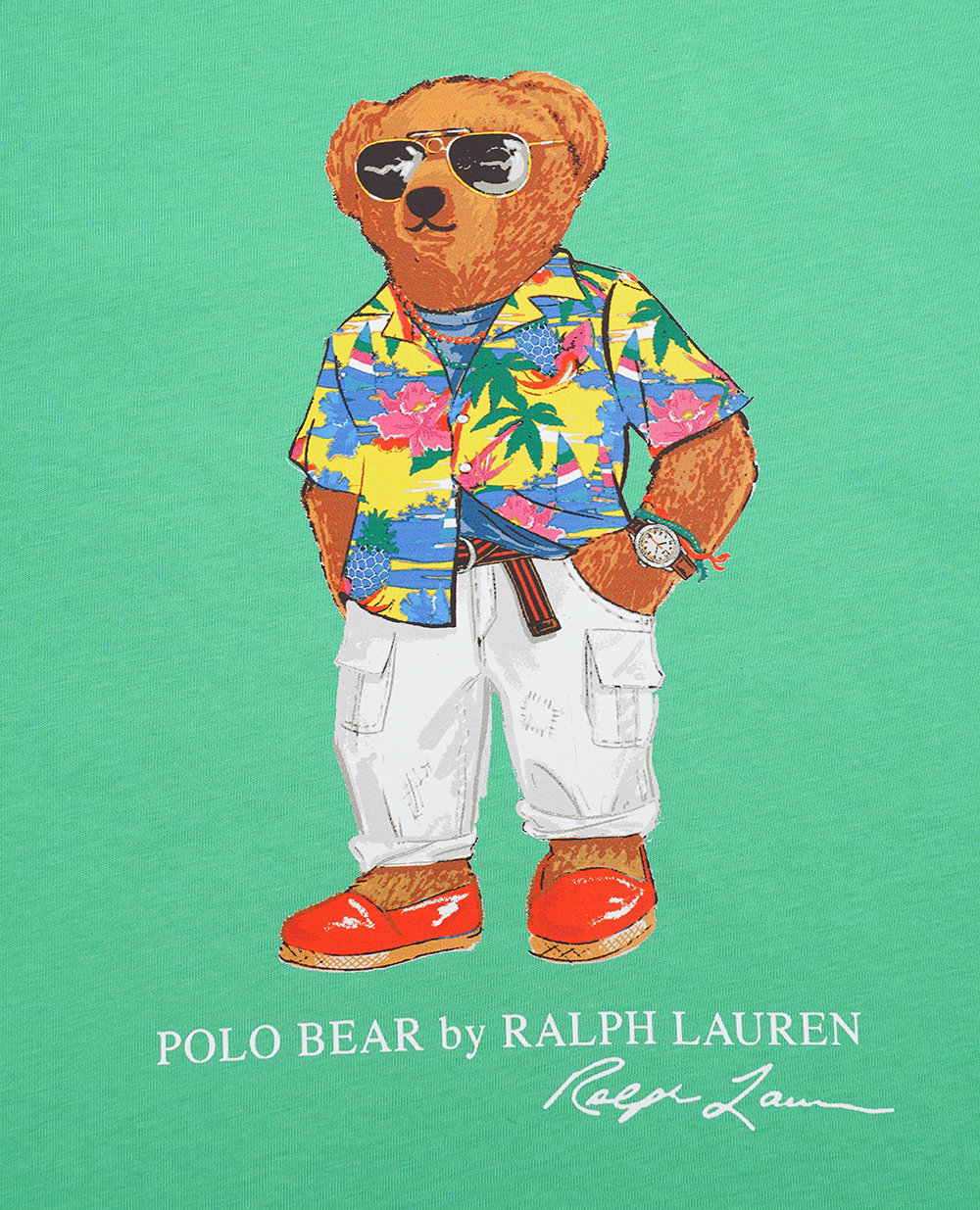Детская футболка Polo Bear Polo Ralph Lauren Kids 323853828029, зеленый цвет • Купить в интернет-магазине Kameron