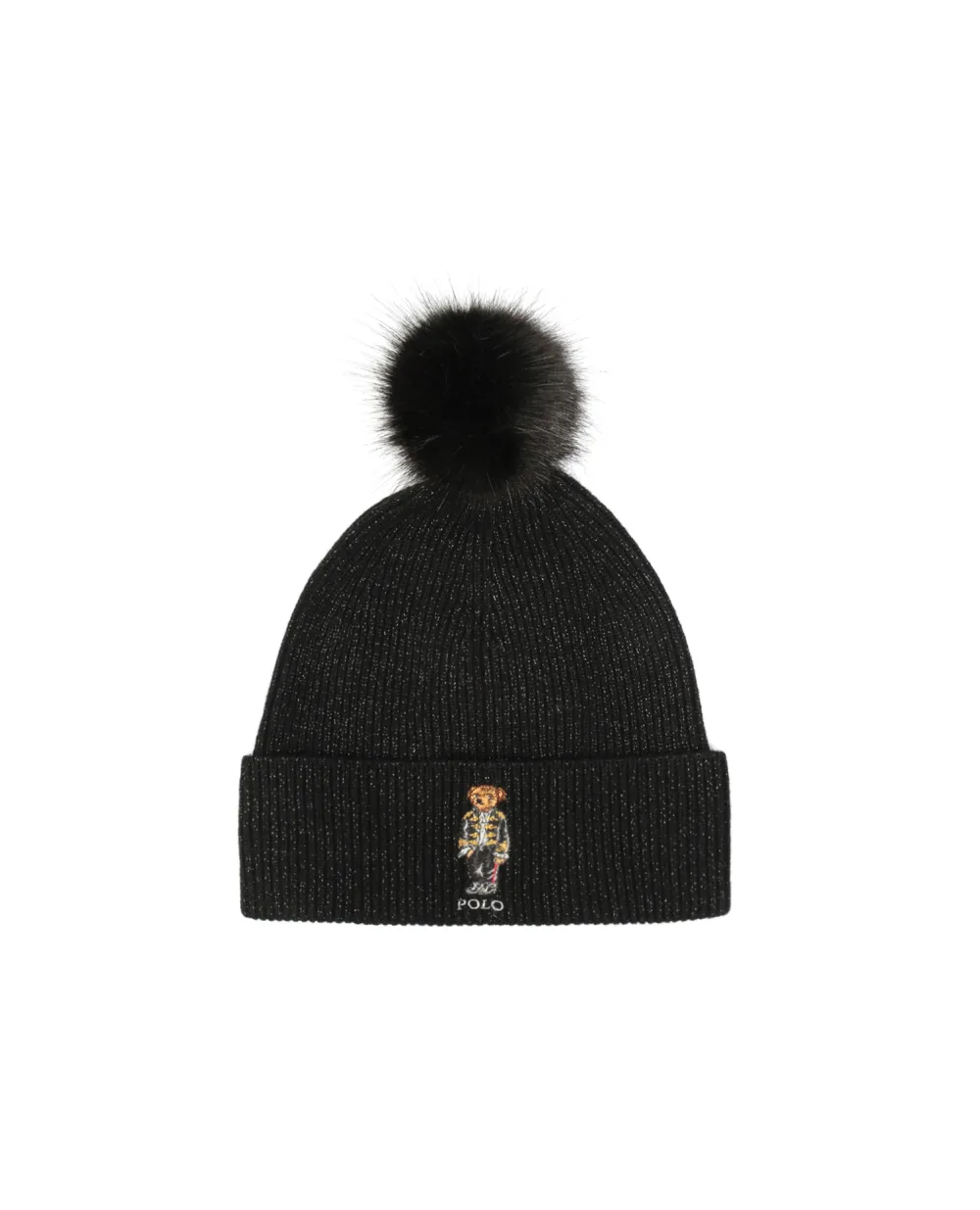 Шерстяная шапка Polo Ralph Lauren 455823302001, черный цвет • Купить в интернет-магазине Kameron
