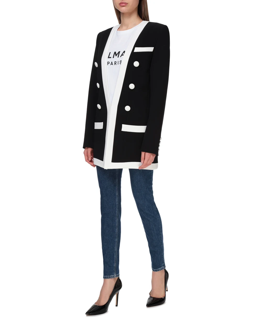 Жакет Balmain VF17576V089, черный цвет • Купить в интернет-магазине Kameron