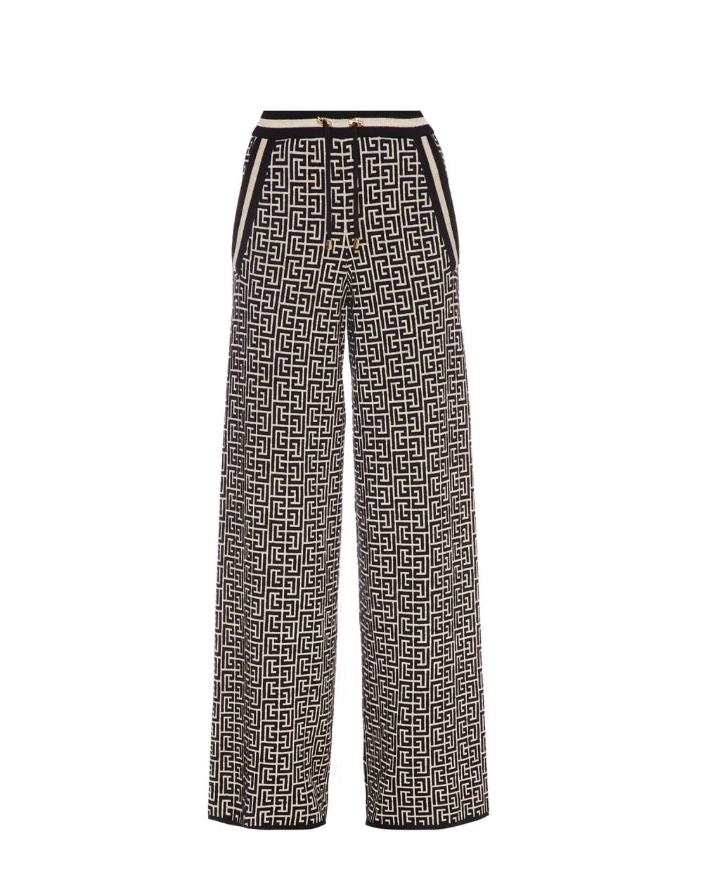 Шерстяные брюки Balmain WF1OB015K256, разноцветный цвет • Купить в интернет-магазине Kameron