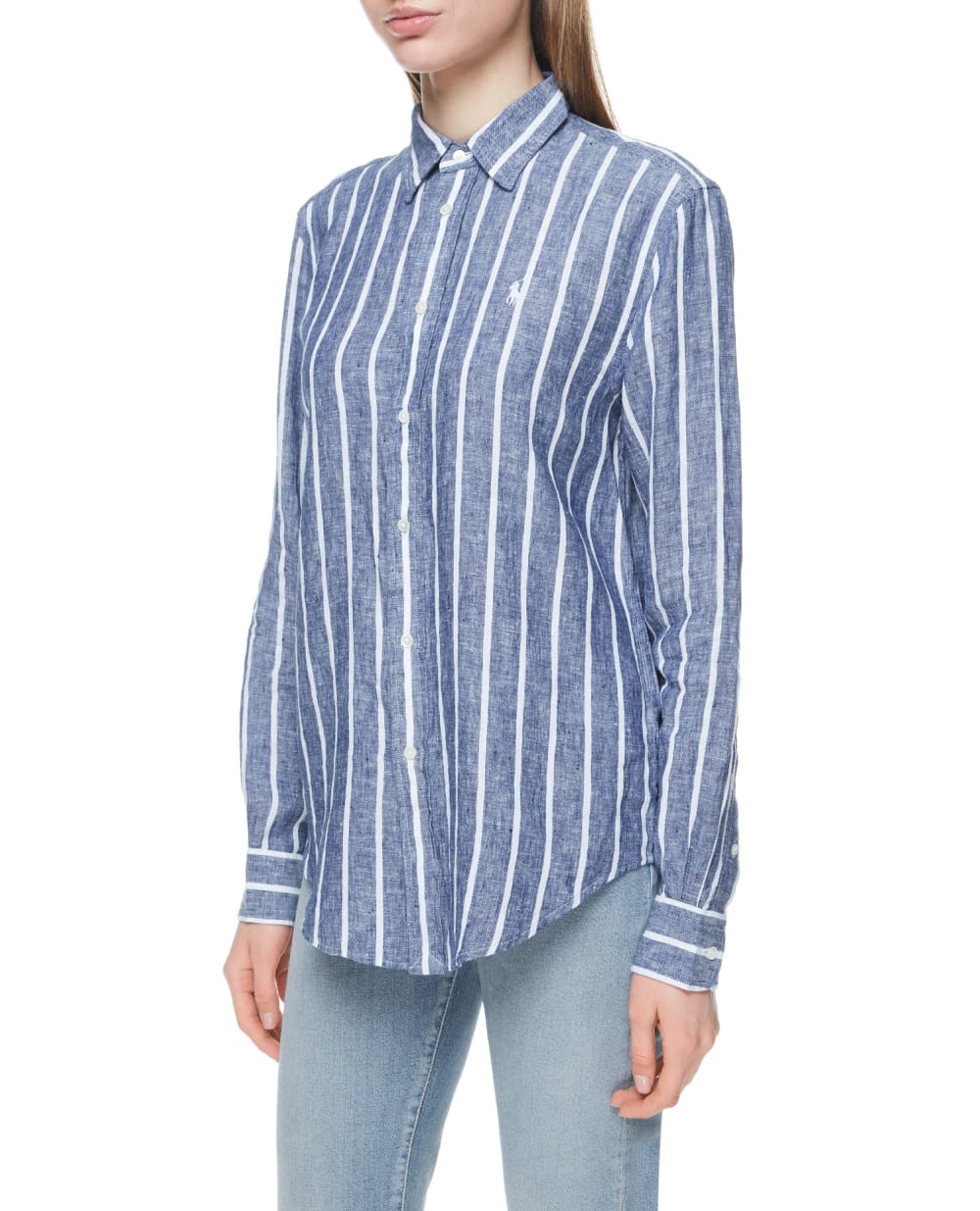 Льняная рубашка Polo Ralph Lauren 211780668009, синий цвет • Купить в интернет-магазине Kameron