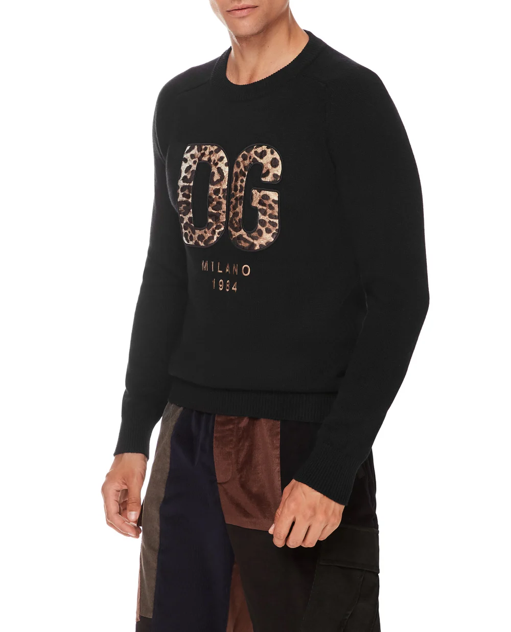 Шерстяной свитер Dolce&Gabbana GXG33Z-JAW8Y, черный цвет • Купить в интернет-магазине Kameron
