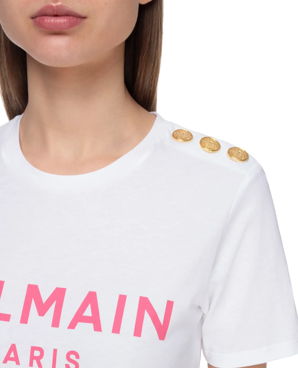 Футболка Balmain VF11350B001, белый цвет • Купить в интернет-магазине Kameron