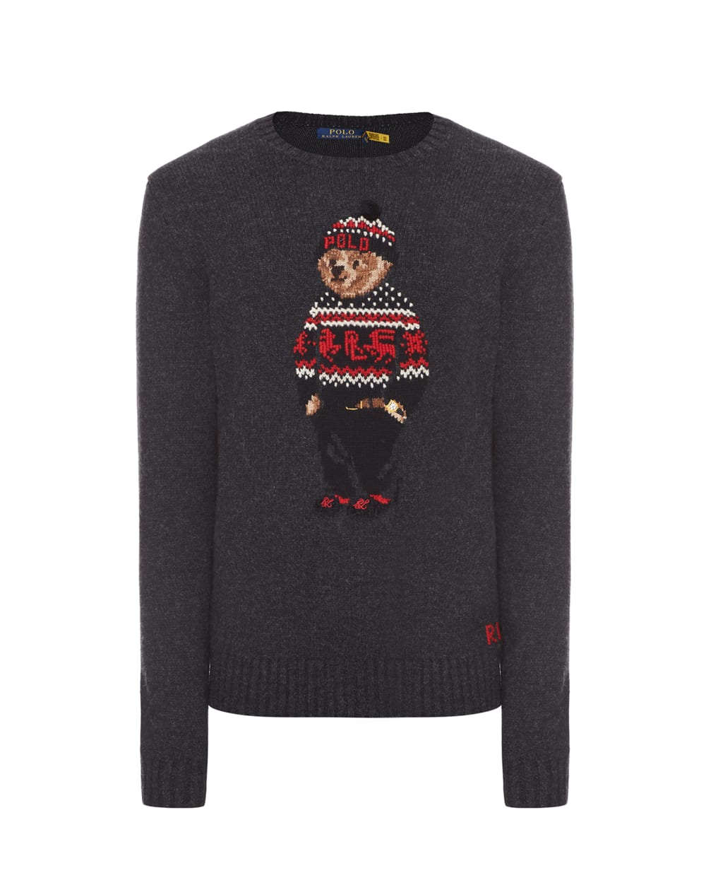 Шерстяной свитер Polo Ralph Lauren 710822540001, серый цвет • Купить в интернет-магазине Kameron
