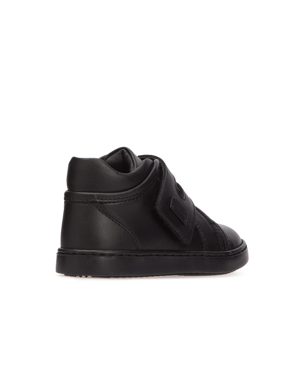 Детские кожаные хайтопы Dolce&Gabbana Kids DN0091-A3444, черный цвет • Купить в интернет-магазине Kameron