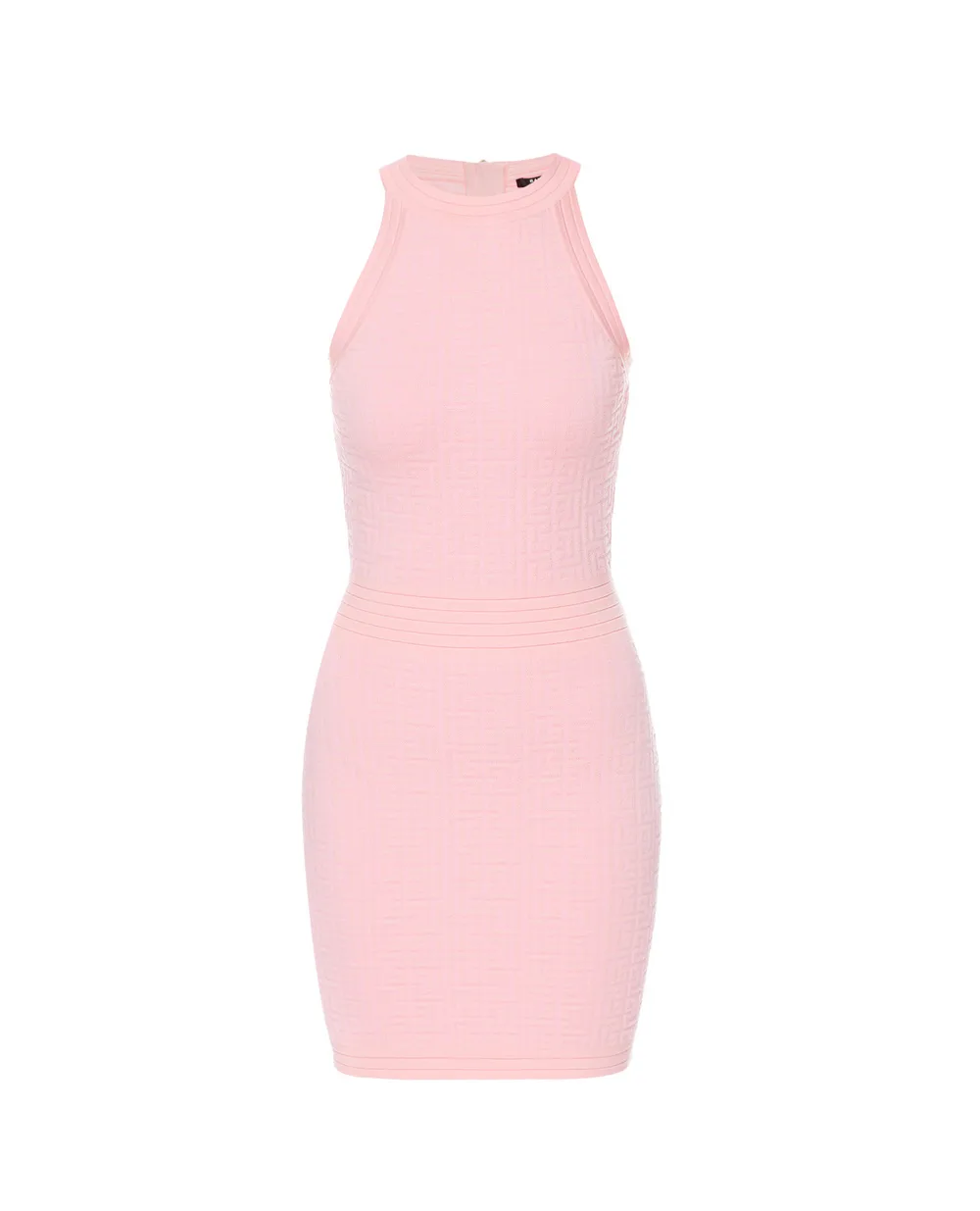 Шерстяное платье Balmain YF1R3087KB02-S, розовый цвет • Купить в интернет-магазине Kameron