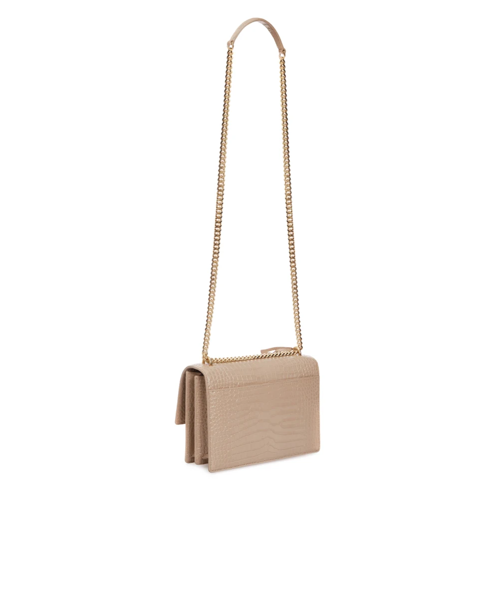 Кожаная сумка Sunset Medium Saint Laurent 442906-DND0J, бежевый цвет • Купить в интернет-магазине Kameron