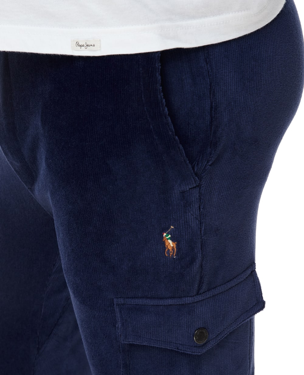 Вельветовые спортивные брюки Polo Ralph Lauren 710877156004, темно-синий цвет • Купить в интернет-магазине Kameron