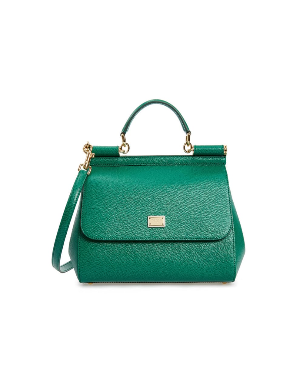 Кожаная сумка Sicily Large Dolce&Gabbana BB6002-A1001, зеленый цвет • Купить в интернет-магазине Kameron