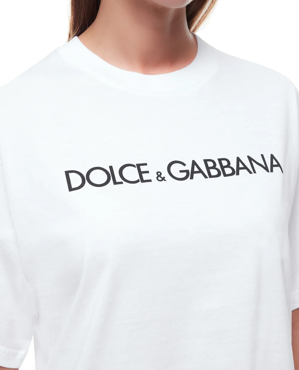 Футболка Dolce&Gabbana F8U10T-G7H4P, белый цвет • Купить в интернет-магазине Kameron
