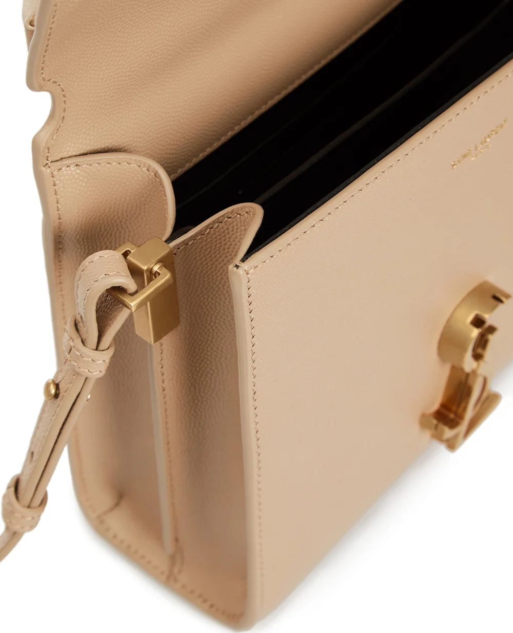 Кожаная сумка Cassandra Mini Saint Laurent 623930-BOW0W-, бежевый цвет • Купить в интернет-магазине Kameron