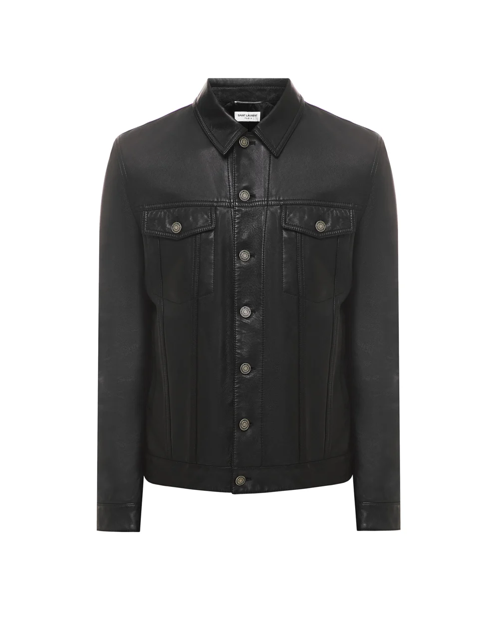 Кожаная куртка Saint Laurent 529949-YC2OC, черный цвет • Купить в интернет-магазине Kameron
