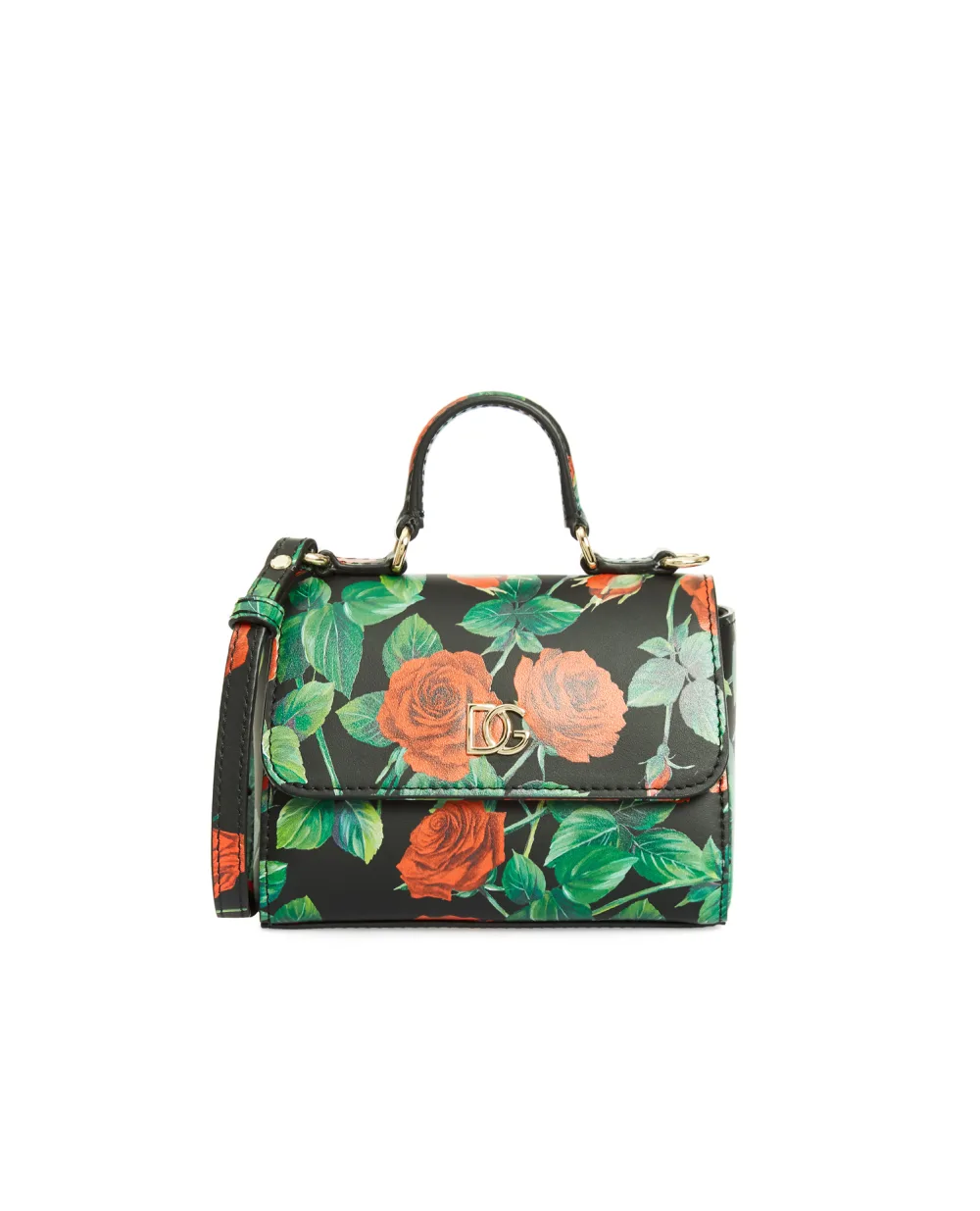 Кожаная сумка Dolce&Gabbana Kids EB0103-AQ368, черный цвет • Купить в интернет-магазине Kameron