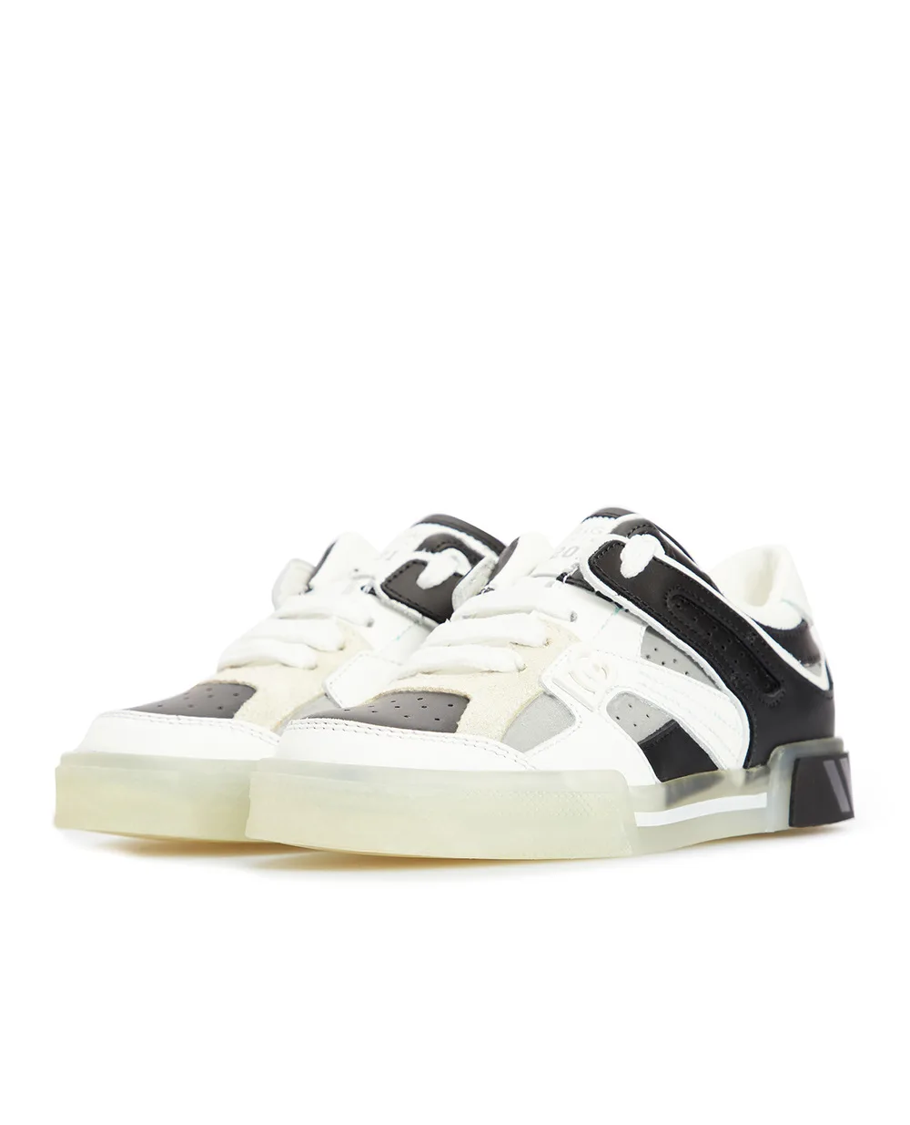 Детские кожаные сникеры Dolce&Gabbana Kids DA5042-AQ711-M, разноцветный цвет • Купить в интернет-магазине Kameron