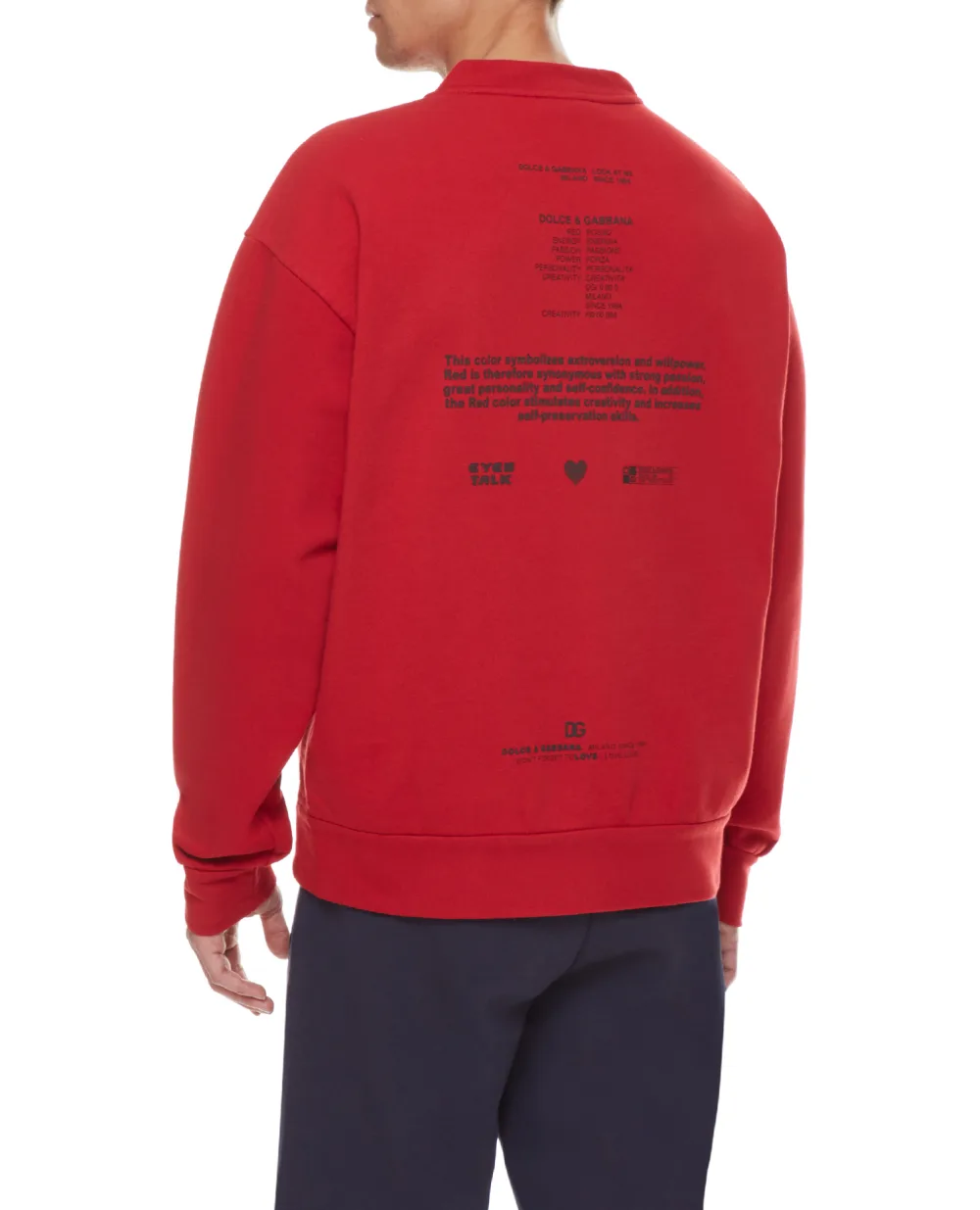 Свитшот Dolce&Gabbana G9WZ7Z-HU7K8, красный цвет • Купить в интернет-магазине Kameron