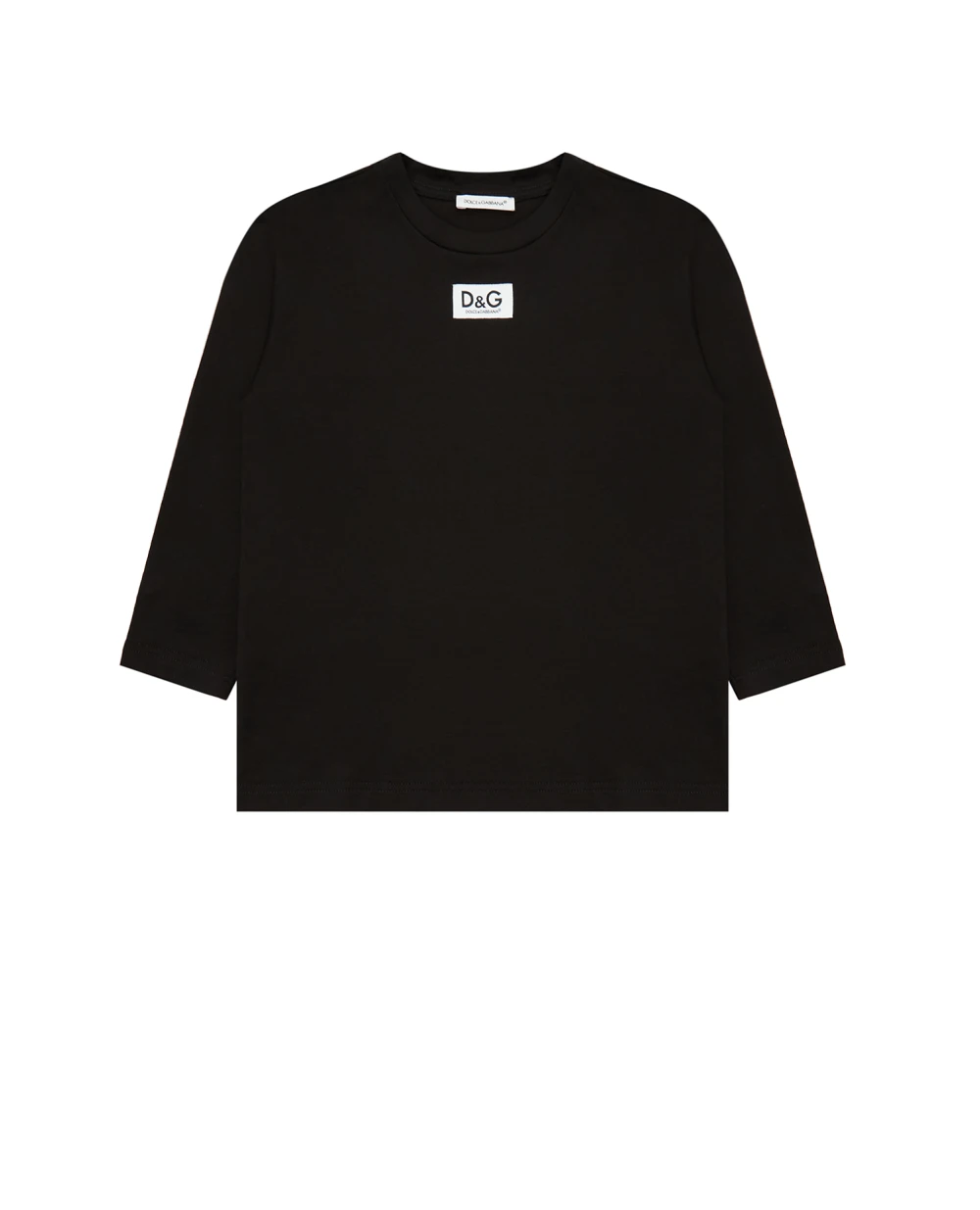 Детский лонгслив Dolce&Gabbana Kids L4JTDN-G7BFP-S, черный цвет • Купить в интернет-магазине Kameron
