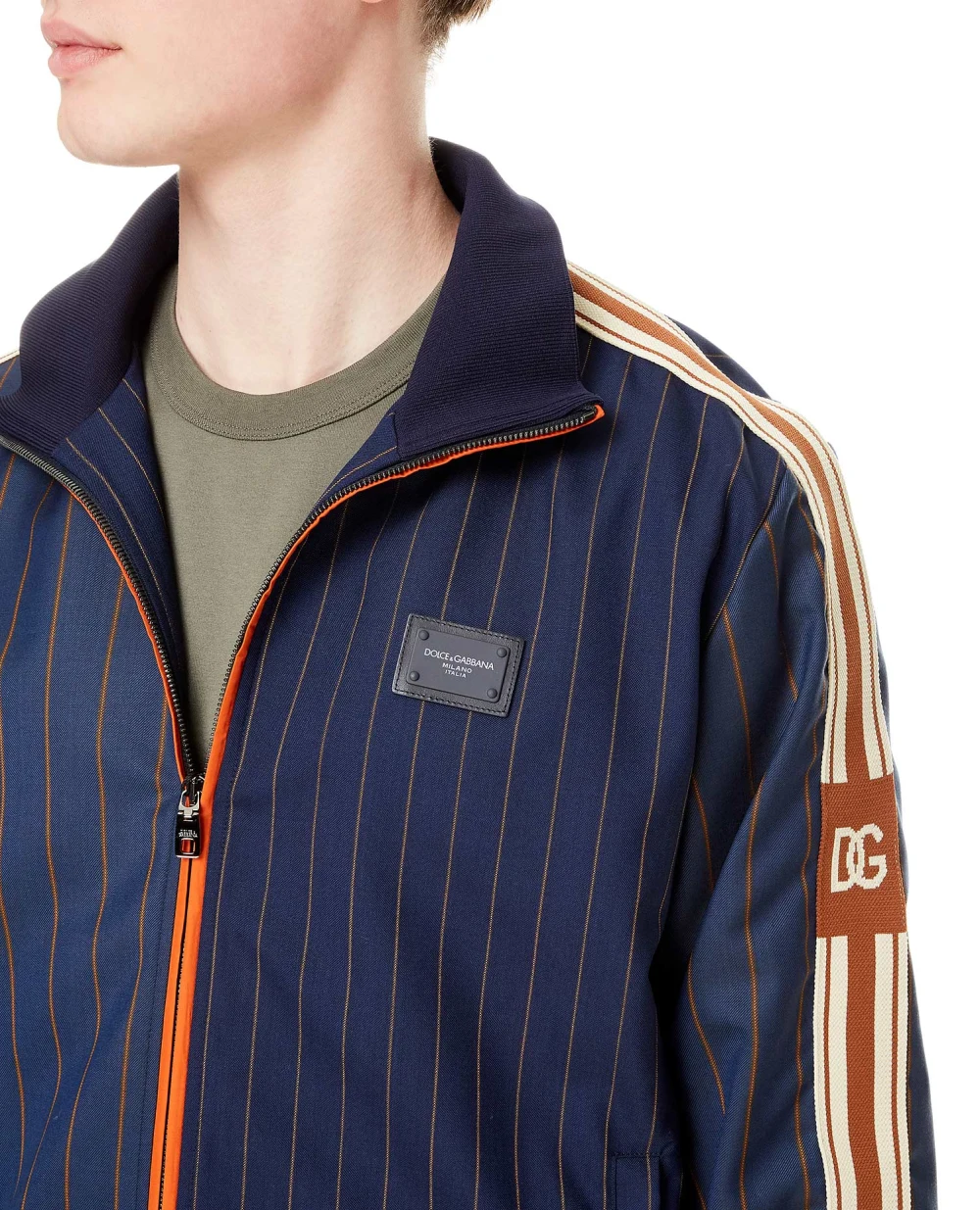 Шерстяная ветровка Dolce&Gabbana G9WY2T-GEZ17, синий цвет • Купить в интернет-магазине Kameron