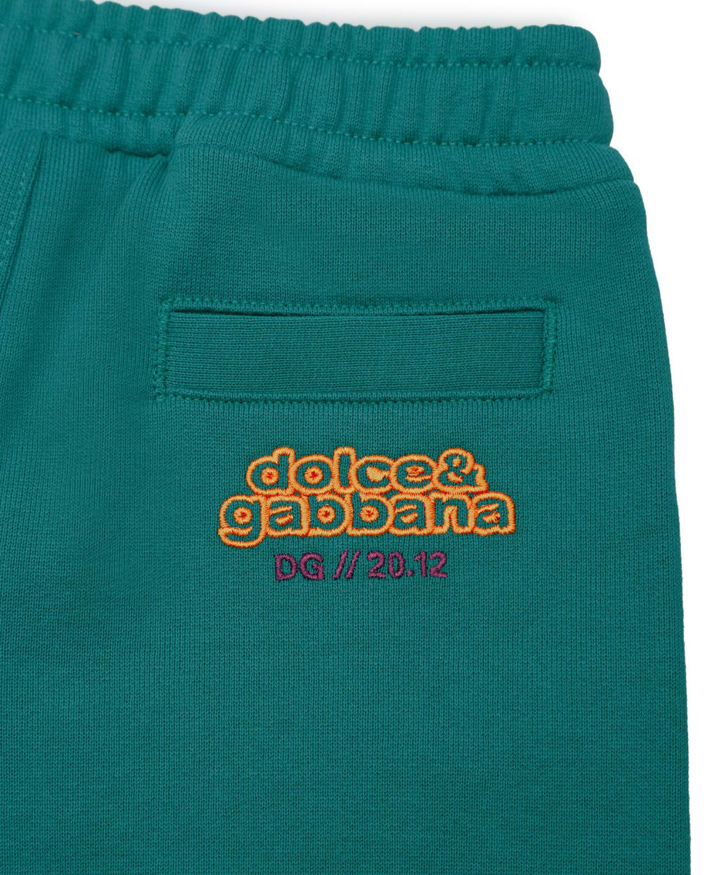 Спортивные брюки Dolce&Gabbana Kids L1JPDI-G7A8E, бирюзовый цвет • Купить в интернет-магазине Kameron