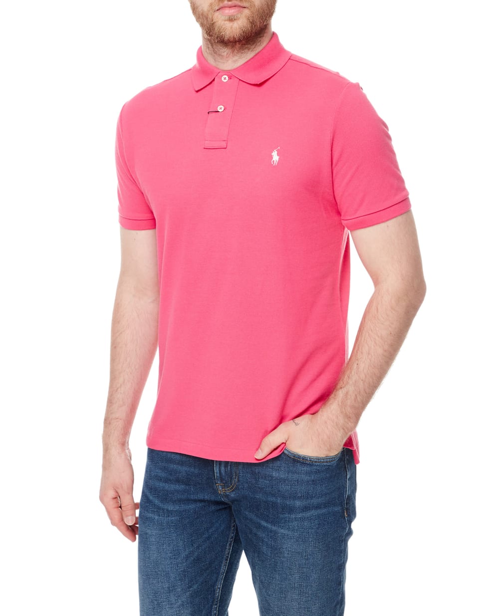 Поло Mesh Polo Ralph Lauren 710782592007, малиновый цвет • Купить в интернет-магазине Kameron