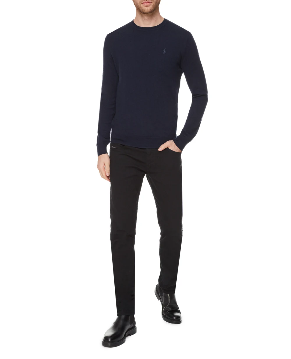 Шерстяной джемпер Polo Ralph Lauren 710714346002, синий цвет • Купить в интернет-магазине Kameron