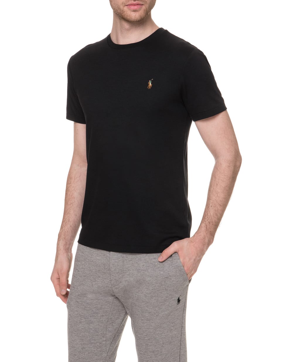 Футболка Polo Ralph Lauren 710740727001, черный цвет • Купить в интернет-магазине Kameron