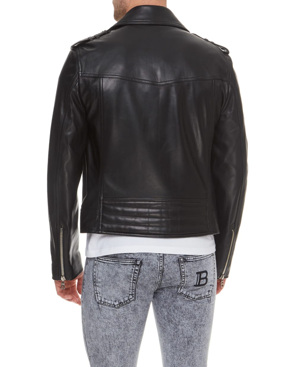 Кожаная косуха Balmain VH0TD055L110, черный цвет • Купить в интернет-магазине Kameron