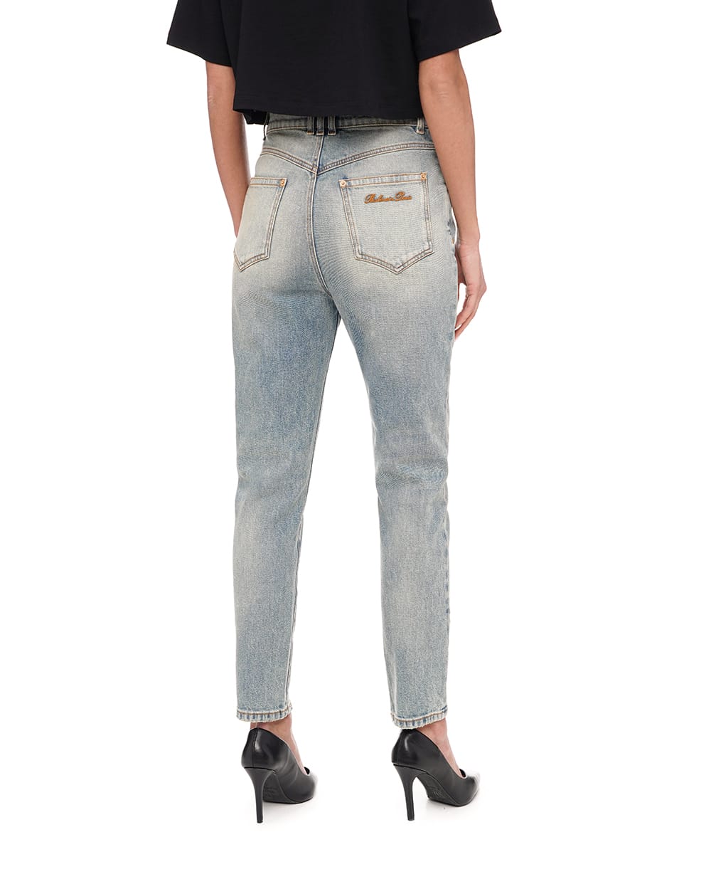 Джинсы Balmain CF1MG020DE04, голубой цвет • Купить в интернет-магазине Kameron