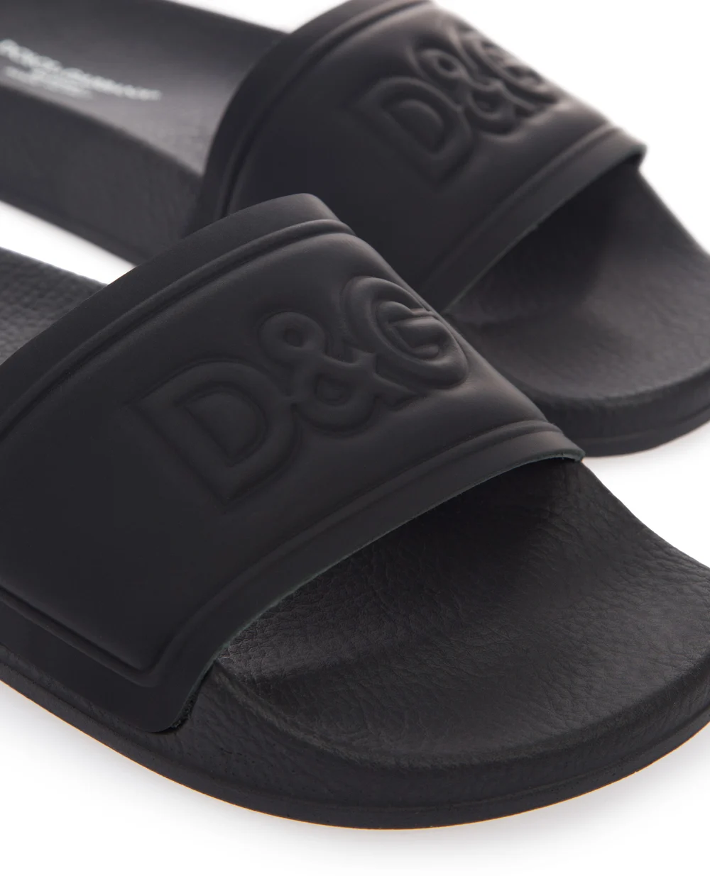 Детские слайдеры Dolce&Gabbana Kids DD0318-AX389-M, черный цвет • Купить в интернет-магазине Kameron