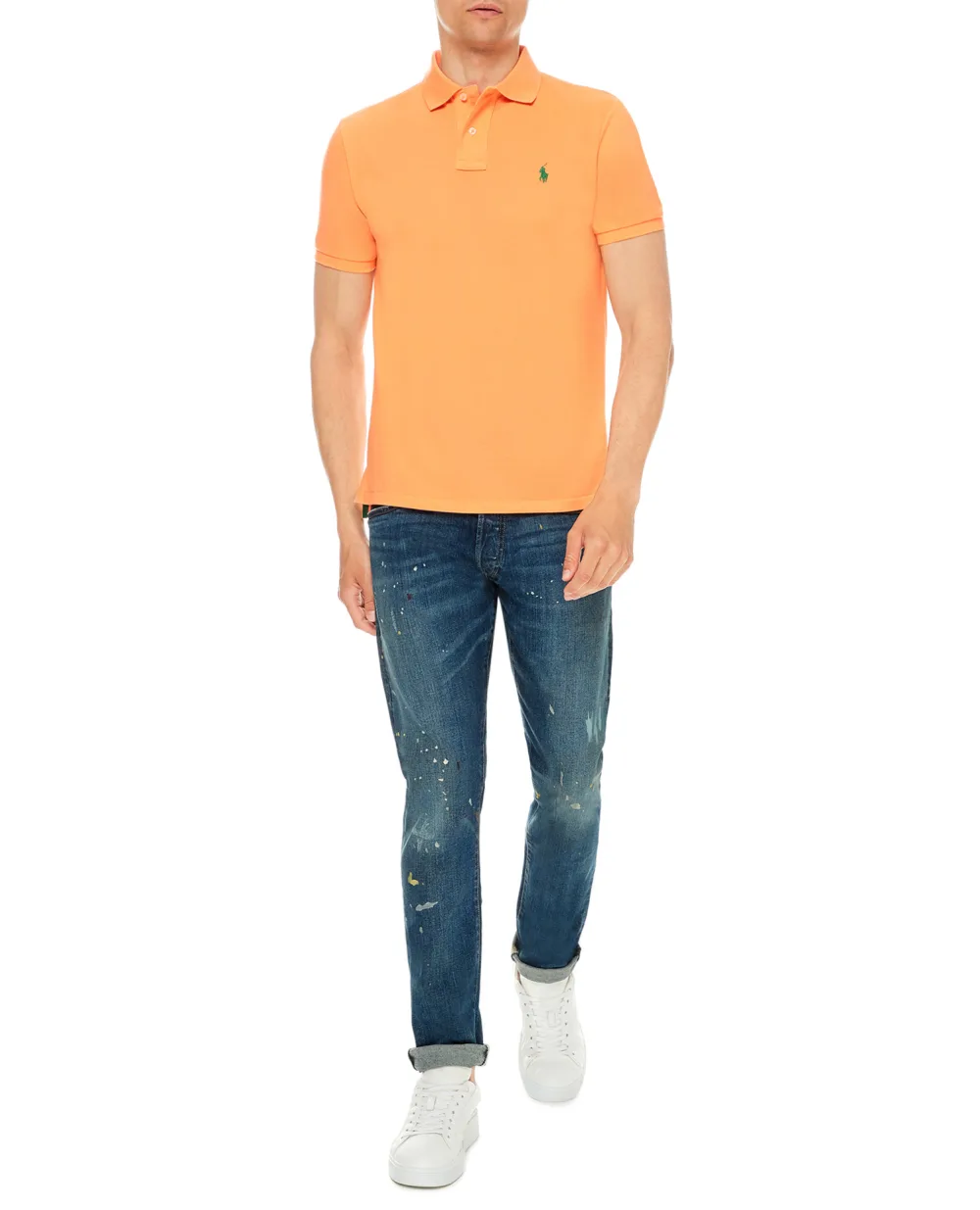 Поло Polo Ralph Lauren 710804077024, оранжевый цвет • Купить в интернет-магазине Kameron